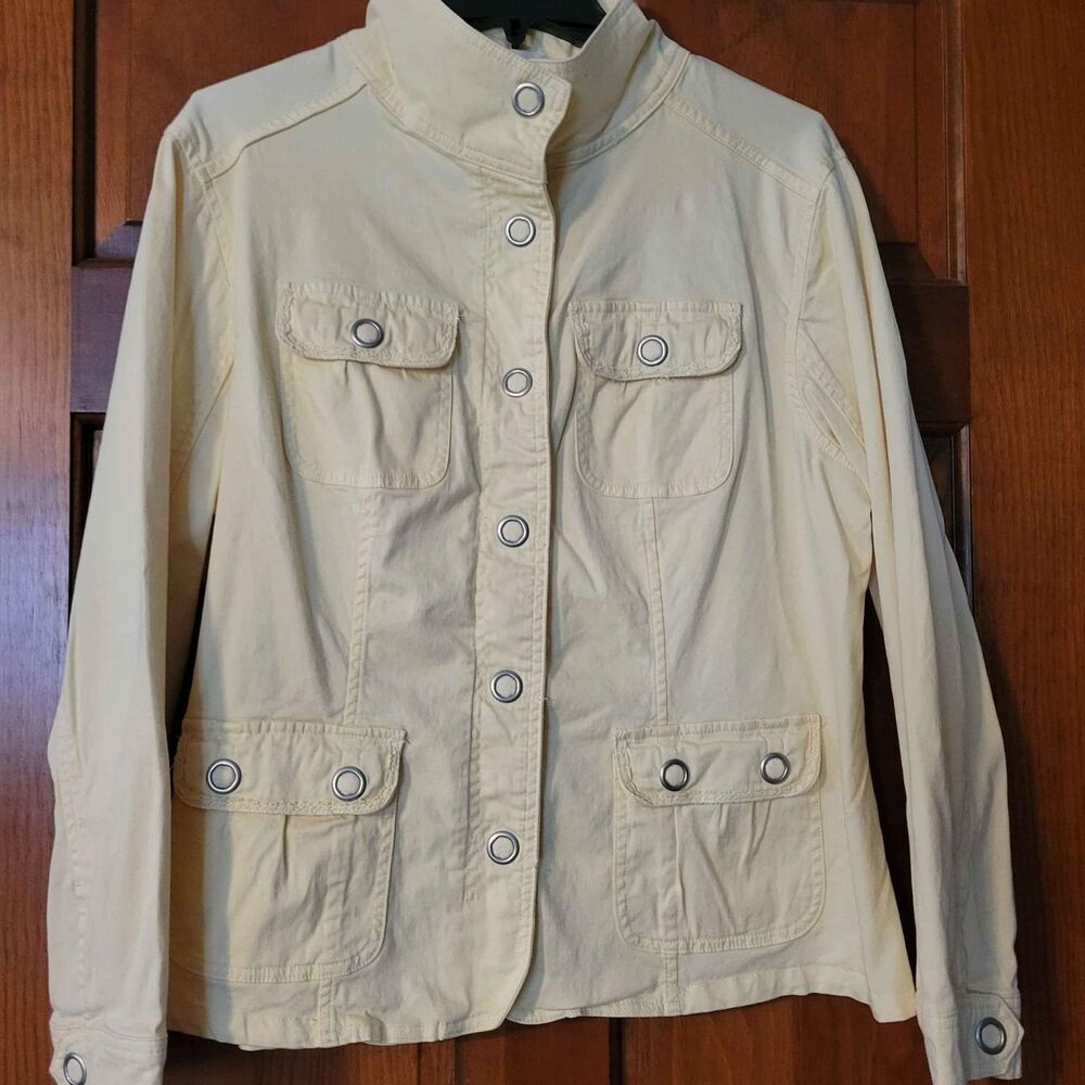 Women's Size X (14) CJ Banks Light Yellow Jacket